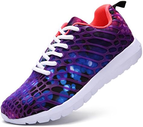 Maylen Hughes Lightweight Trainers Size 8 Womens Comfortable Gym Walking Shoes Breathable Casual Sneakers Purple