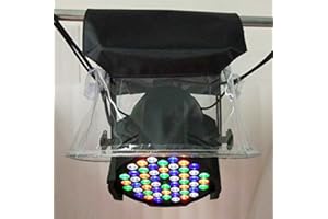 WECAN 8Pack Coperture Parapioggia Trasparente per Testa Mobile Led Luce Esterno, Rain Cover per Teste Mobili Beam Parapioggia Impermeabile Led Par Light Weather Shield Copertura Protettiva per Moving Head