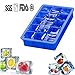 Produktbild Silikon Ice Form Soft Squares Ice Cube Tray Whiskey Ice Chocolate Candy Maker Formen Food Drink Gefrierschrank 15, (blau)