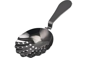 Faderr Julep Sieb aus Edelstahl zum Mischen von Minzjuleps und anderen Cocktails für Barkeeper-Werkzeuge (schwarz)