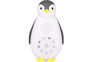 ZAZU Zoe The Penguin - On-The-Go Portable Baby Soother | 5 Calming Sounds | Toddler Sleep Aid Night Light | Wireless Speaker | White Noise Sound Machine | 7 Pre-Programmed Melodies | Auto Off