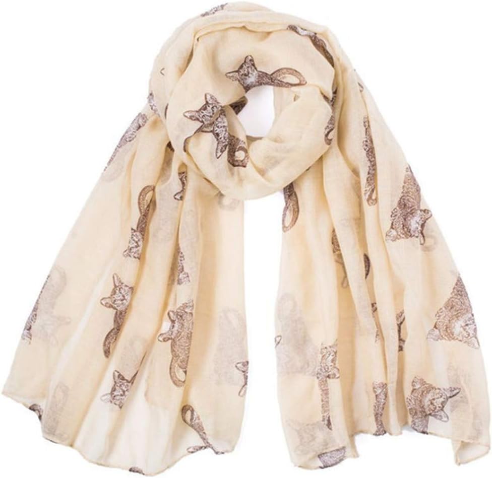 A Liittle Tree" Cutie Cat-Print Lady Scarf