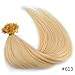 Produktbild 100 Strähnen Extensions Echthaar Bondings 100% Remy Echthaar Keratin Bonding Haarverlängerung (55cm-50g,#613 Hellblond)