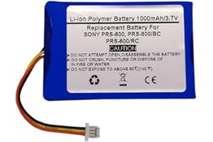 STARNOVO 1000mAh 3.7V Replacement Battery For Sony Portable Reader SONY PRS-600, PRS-600/BC, PRS-600/RC，SONY A98927554931, A98941654402, A-1732-035-A
