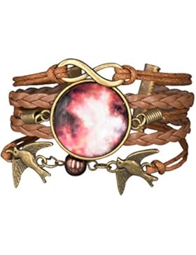 Armband Infni Tauben Perls Schokolade Medaillon Galaxy Karma Sun