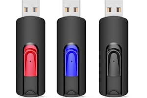 Pendrive 128GB 3.0 Vansuny Pendrive USB 128GB 3.0 Pack 3 Pen Drive 128 GB USB 3.0 Diseño Retráctil Memorias USB 128 GB 3.0 con luz LED(5 Colores)