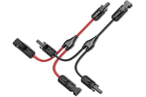 Bateria Power 4mm² Solarkabel Y-Verteiler,1 Paar Solarpanel 1Y2 Stecker Fotovoltaik Kabel, 1Y2 Stecker Paar, PV Solar Y Kabel,Solar Kabel für Solaranlage Steckerfertig (1 x M/FF and 1 x F/MM)