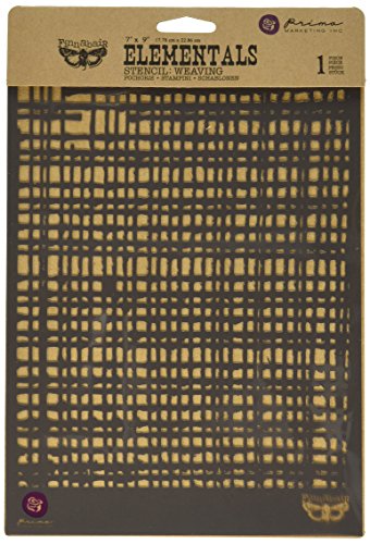 Prima Marketing Plastic Finnabair Stencil 7-inch x 9-inch, Weaving