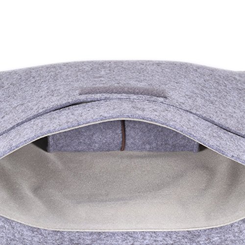 MoKo Surface 3 / Pro 4 / MacBook Air 11.6″ Filz Sleeve Hülle – Ultrabook Laptoptasche Notebooktasche Laptop Tasche Schutzhülle mit Karten-Slot / Kleine Filz Bag für 10″-11″ Zoll Tablets, Hellgrau - 6