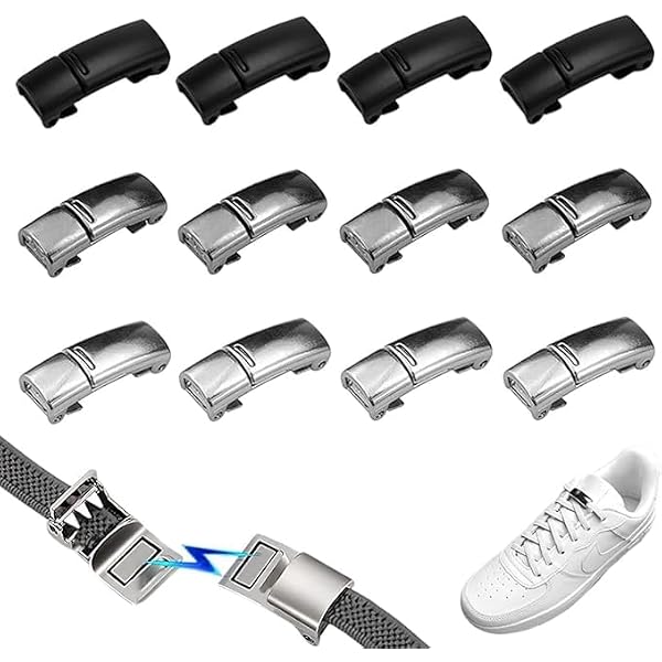 16 Piezas De Cierres De Cápsula Metálicos Para Cordones - Hebillas Sin Lazo Para Zapatos, Cordones Elásticos, Fácil Instalación