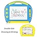 Produktbild Doppelseitig Groß Magnetische Zeichenbrett & Weißes Brett, Doodle Pro Skizze 8 Farben Zone Handwerk Kunst löschbares Spielzeug für Kindergeschenk Skill Developmet mit 3 Briefmarken und 2 Stifte, Blau