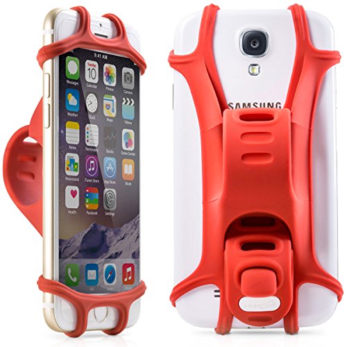 Fahrrad Handyhalterung fÃ¼r alle Smartphones, rostfrei und bruchfest, patentiert und mit einem Design Award ausgezeichnet, universaler Fahrradhalter fÃ¼r Telefone und GerÃ¤te mit einem 4-6 Zoll Bildschirm, Handyhalter Fahrrad, Rennrad sowie Mountainbikes, auch kompatibel mit MotorrÃ¤dern und Scootern