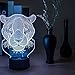 Produktbild 3D Nachtlicht LED Tischlampe USB Licht Touch 3D Stereoskopische Tischlampe Sieben Farben: Rot, Grün, Blau, Gelb, Emaille, Lila, Weiß
