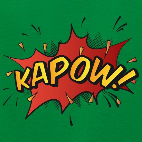 Superheld-Kapow-Lustiger-Baby-Body-Leuchtend-Grn-6-bis-12-Monate