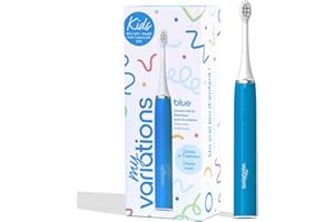 My Variations ® - Brosse à Dents Électrique Enfant - Technologie Sonique - 1 Mois d'Autonomie - Rechargeable - Recommandée par les Dentistes - 2 Modes - Minuteur 2 Min Intégré - 3 à 12 ans - Bleue