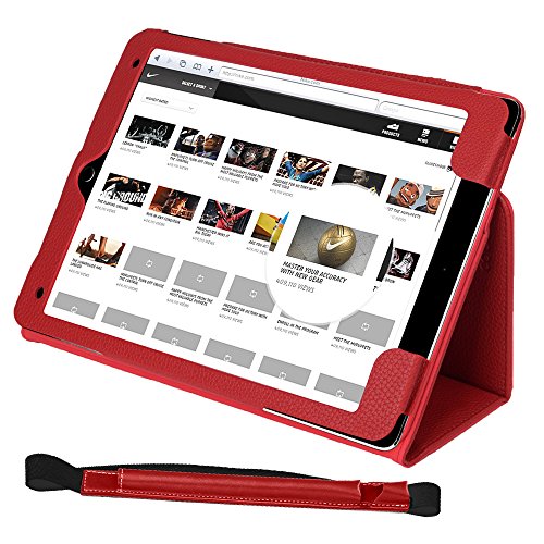 iPad Pro 12.9 Hülle (2015 Modell), COCASES iPad Slim Smartshell Cover Case Schutzhülle Tasche mit Auto Schlaf / Wach Funktion und Apple Pencil Hülle in einem für Apple iPad Pro 12.9 Zoll mit Stifthalter (Rot) - 6