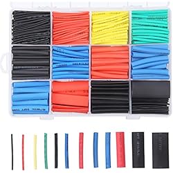 Tubo Termorretráctil 750 Piezas,Preciva 2: 1 Poliolefina Tubo Termoretráctil Envoltura de Alambre 6 Color 12 Tamaño para Protección el cable,Prevenir la corrosión del metal,etc