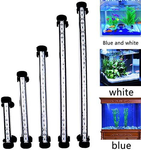 LED Aquarium Light, Submersible Fish Tank LightAmphibious Led Fish Tank Lighting （blue,white,white+blue) (28cm, white+blue)