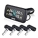 Produktbild Wisamic Reifendruckkontrollsystem mit 4 Sensoren Tire Pressure Monitor System TPMS LCD Display Monitor Zigarettenanzünder Dose