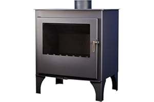 MAESTRO FERRETERO JOIMA - Estufa de Leña Modelo TEYDE Patas 11,60 kW, Acero al Carbono [Clase de eficiencia energética A]