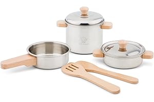 New Classic Toys Toys-10640 Metal Pan Set, Multicolore Color, (10640)