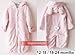 Baby Todler All in One Snowsuit Jacke Fleece Romper Outfit Coat Snowsuit Available in White Pink and Brown (12-18 months (Tag 90), Pink)