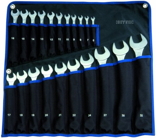 Heyco/Heytec 50810729480 Ringmaulschlüsselsatz in Rolltasche 21-teilig R 50810-21-M