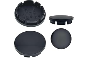 YOWFOND 4PCS Cache Moyeu 56mm, Enjoliveurs Centre de Roue Noir Universels pour Voitures, Compatible avec Mercedes, VW, Audi, BMW et Plus, Cache Jante Robuste en ABS et Acier Alliage (OD 56mm ID 53mm)