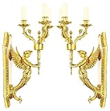 Magnífico conjunto de candelabro de pared barroco de Casa Padrino