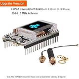 MakerHawk ESP32 Development Board WIFI Bluetooth LoRa Dual Core 240MHz CP2102 with 0.96inch OLED Display and 868/915MHZ Antenna for Arduino