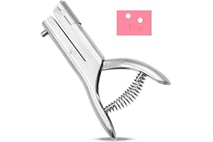SUPRBIRD Perforatore a Foro Singolo 6mm Punzonatore per Fare Cerchi Perforatore Foro Singolo, Paper Punch Single Hole Puncher Circle Utensile da Taglio per Foto di Badge in Plastica Cartone Carte - Argento