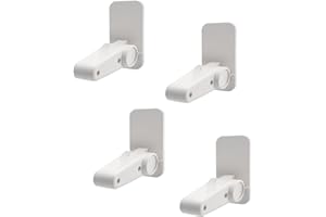 ZMDMAH 4 x bezpiecznik okienny, zabezpieczenie drzwi bez śrub i bez wiercenia, kolor biały, wielokrotnego użytku, do ochrony klamek drzwi i zwierząt domowych