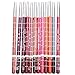 JACKY 12pcs Women's Professional Makeup Lipliner Waterproof Lip Liner Pencil Set