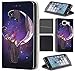Price comparison product image CoverFix premium flip case for Samsung Galaxy A5 (2017 model) A520 Faux Leather Protective Case 1389 Elfe Fee Manga Anime auf Mond Fantasy