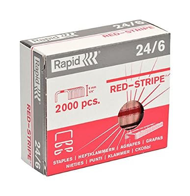 Rapid Agrafes Strong 24/6, Longueur 6 mm, 2000 Agrafes, Agrafe jusqu’à 30 feuilles, Fil robuste, 11700245