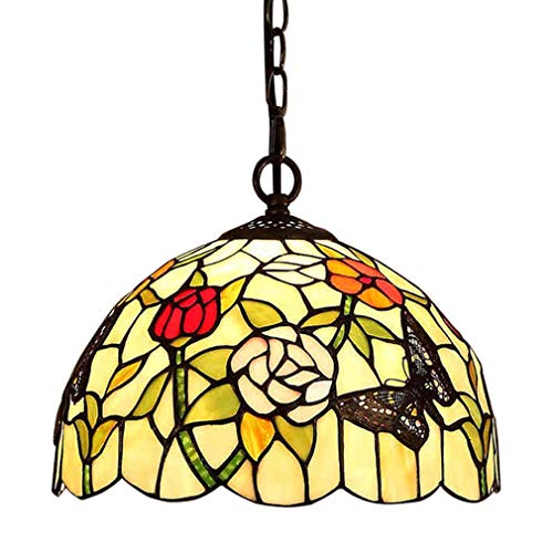 E27 Tiffany Pendelleuchte Deko Leuchte Glas Hangelampe Hoheverstellbar Vintage Esstisch Esszimmer Lampen Retro Kronleuchter Kuchenlampen Wohnzimmerlampe Hangeleuchte Schlafzimmer Keller Loft Cafe Bar Amazon De Beleuchtung