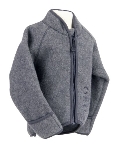 mikk-line Baby Boys 2003A Plain Long Sleeve Jacket, Grey (175-189 M Melange/gra. 916), 6-12 months (Manufacturer size: 80)