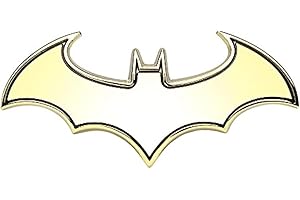 SKS Distribution® 3D Gold Stainless Steel Bat Batman Car Emblem Decal Badge