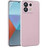 Aksesuarcim Xiaomi Redmi Note 13 Pro 5G ile Uyumlu Kılıfı Silikon Pastel Renkli Mat Esnek İnce Kapak Prem Rose Gold