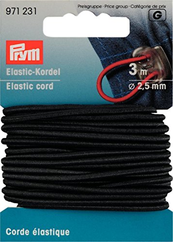 Elastic-Kordel 2,5 mm schwarz