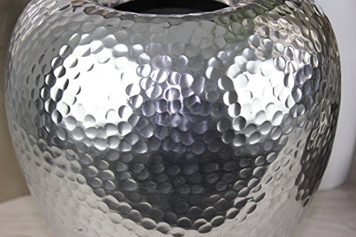 ALU Vase 26×30 hoch Silber bauchig hammerschlag gehämmert Tisch Amphore - 5