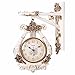 Produktbild OLQMY-Europäischen Stil, doppelseitige Wanduhr, Wohnzimmer stummschalten beider, die modernen Retro-Harfe Wanduhr, 16-Zoll-Wanduhr,A