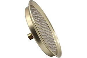 Rainfall Shower Head Solid Metal 304 Stainless Steel Perfect for Replacement, Traditional Large Fixed 9inch Shower Head, Brushed Gold-GETSHOWERSET