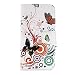 Produktbild Samsung Galaxy S7 Hülle [Bildschirmschutz aus gehärtetem Glas], Grandoin Retro Leder Foliant Stoßabfangende Hülle, exzellente Qualität buntes elegantes Muster Design Premium PU Verschluss genaue Passform Riemen-Leder Geldbörse schützende Schnapp-Hüllen-Abdeckung für Samsung Galaxy S7 mit [Kreditkarten Einschub] Ständer Funktion