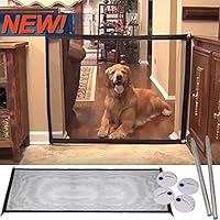 fagle magic gate for dogs stretchy pet barrier mesh folding baby safety fence