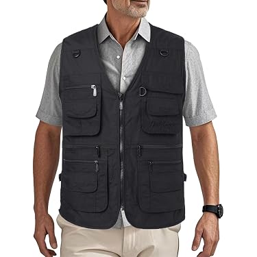 Gilet Da Uomo Multitasche In Nylon - Leggero Per Escursionismo, Pesca E Outdoor - Senza Maniche