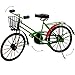 Produktbild alles-meine.de GmbH XXL großes -  Fahrrad / Bike - E-Bike - mit Korb - grün / schwarz / rot  - 48 cm - aus Metall - Dekofahrrad groß - Innen & Außen - Garten - für Kinder & Erw..