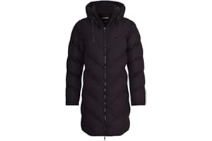 Spindle Womens Maxi Long Hooded Puffer Quilted Parka Coat Extra Long | Ladies Full Length Winter Jacket with Hood