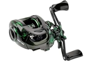 YKLP Angeln Baitcasting-Rolle,Magnetisches Bremssystem für das Angeln in Salzwasser und Süßwasser, Baitcaster Angelrollen Mit 18+1BB Edelstahl Kugellagern