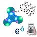 Produktbild Nibesser Fidget Spinner LED Light Fidget Toys Bluetooth Lautsprecher Finger Spielzeug für Kinder und Erwachsene 1 Stück (Blau)